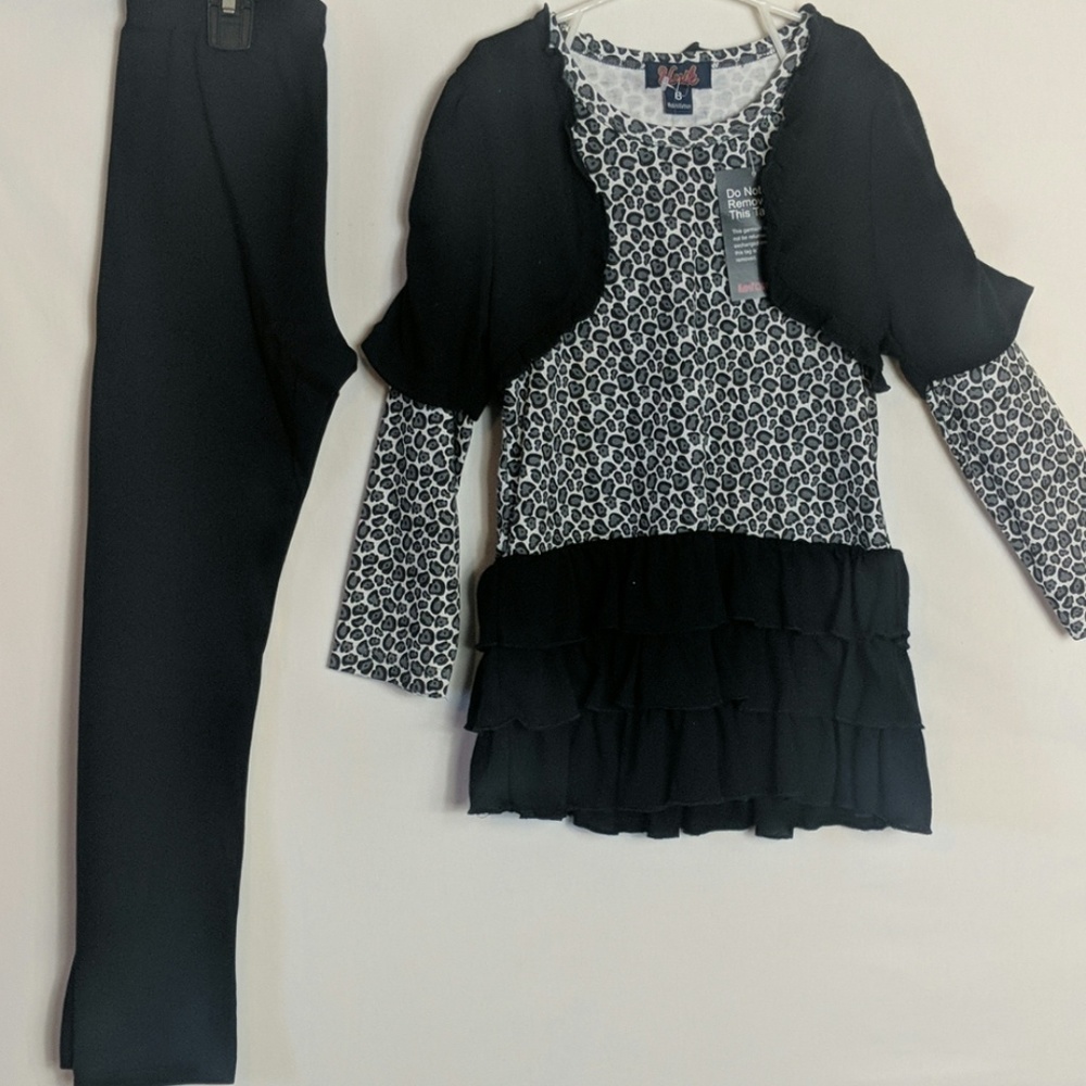 Unik cheetah print 2 piece leggings outfit